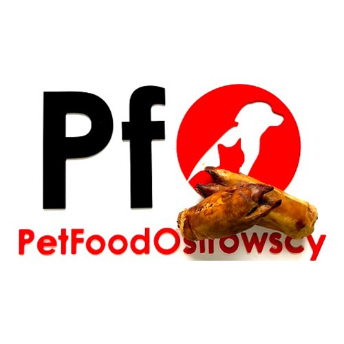 Logo Pet Food Ostrowscy oraz nóżki wieprzowe