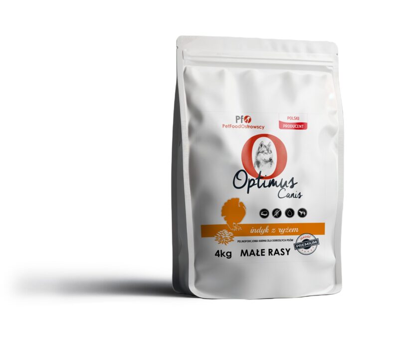 Karma dla psa Optimus Canis Premium Indyk z Ryżem 4kg Małe Rasy