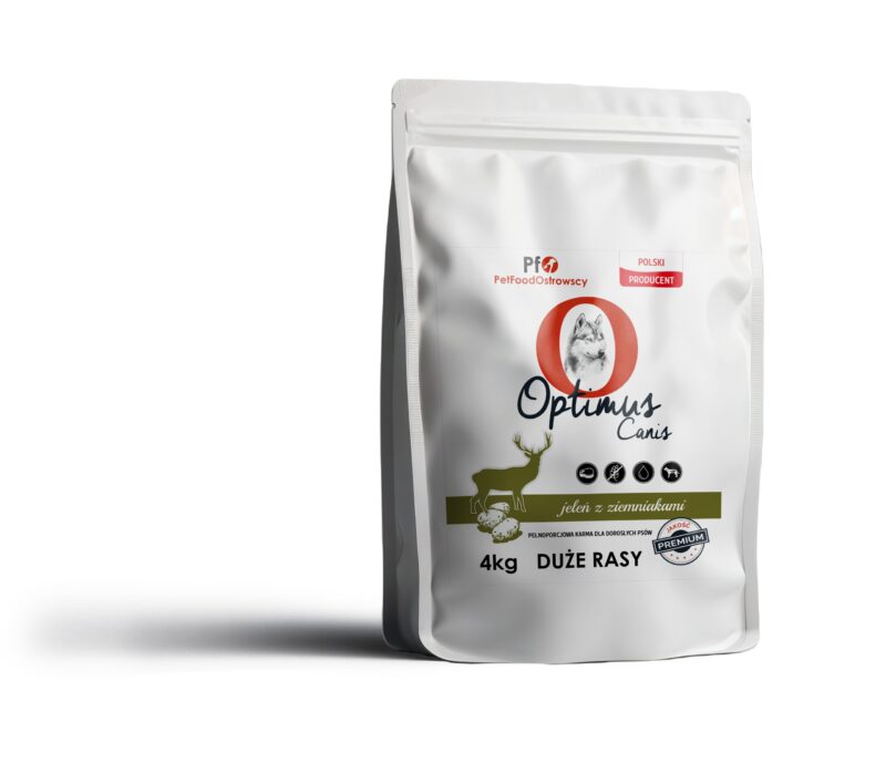 Karma dla psa Optimus Canis Premium Jeleń z Ziemniakami 4kg Duże Rasy