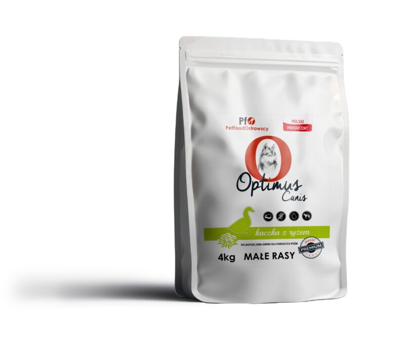Karma dla psa Optimus Canis Premium Kaczka z Ryżem 4kg Małe Rasy
