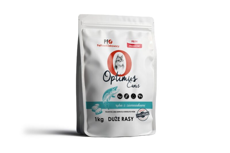 Karma dla psa Optimus Canis Premium Ryba z Ryżem 1kg Duże Rasy