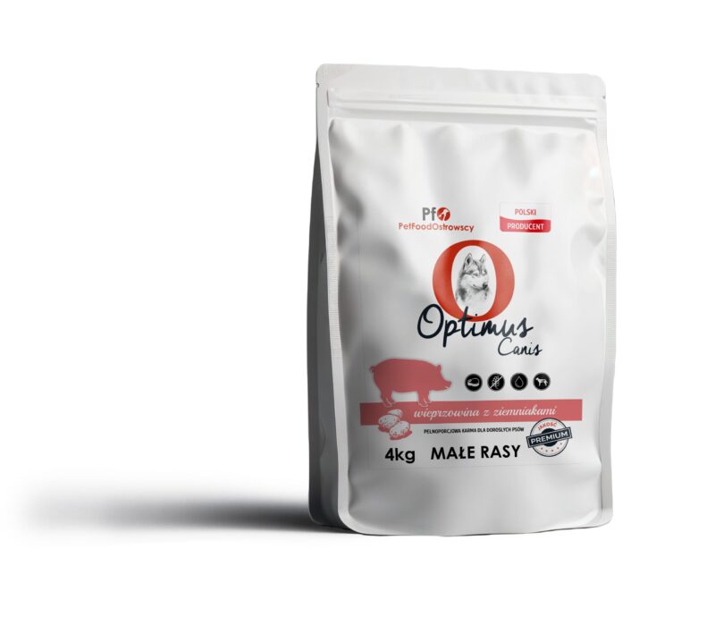 Karma dla psa Optimus Canis Premium Wieprzowina z Ziemniakami 4kg Małe Rasy