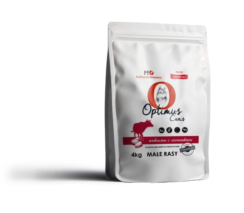 Karma dla psa Optimus Canis Premium Wołowina z Ziemniakami 4kg Małe Rasy